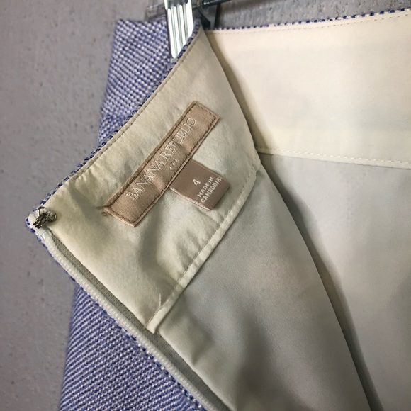 Banana republic blue and white mini skirt size 4 - Picture 7 of 10